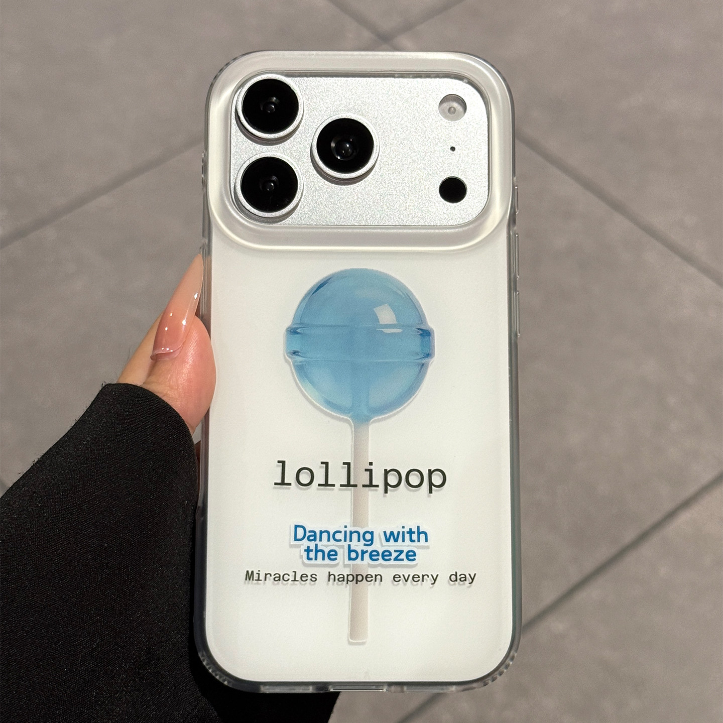 适用苹果18promax手机壳新款iPhone18pro蓝色棒棒糖17pro高级感小众16全包防摔15硅胶保护套pm创意女款超好看