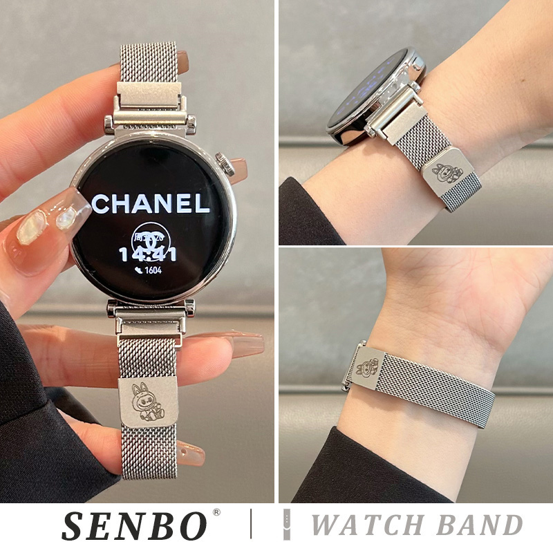 适用于华为gt5手表带新款gt4米兰尼斯表带watch5智能手表watch4夏季金属不锈钢gt3运动透气gt2男女gt可爱腕带