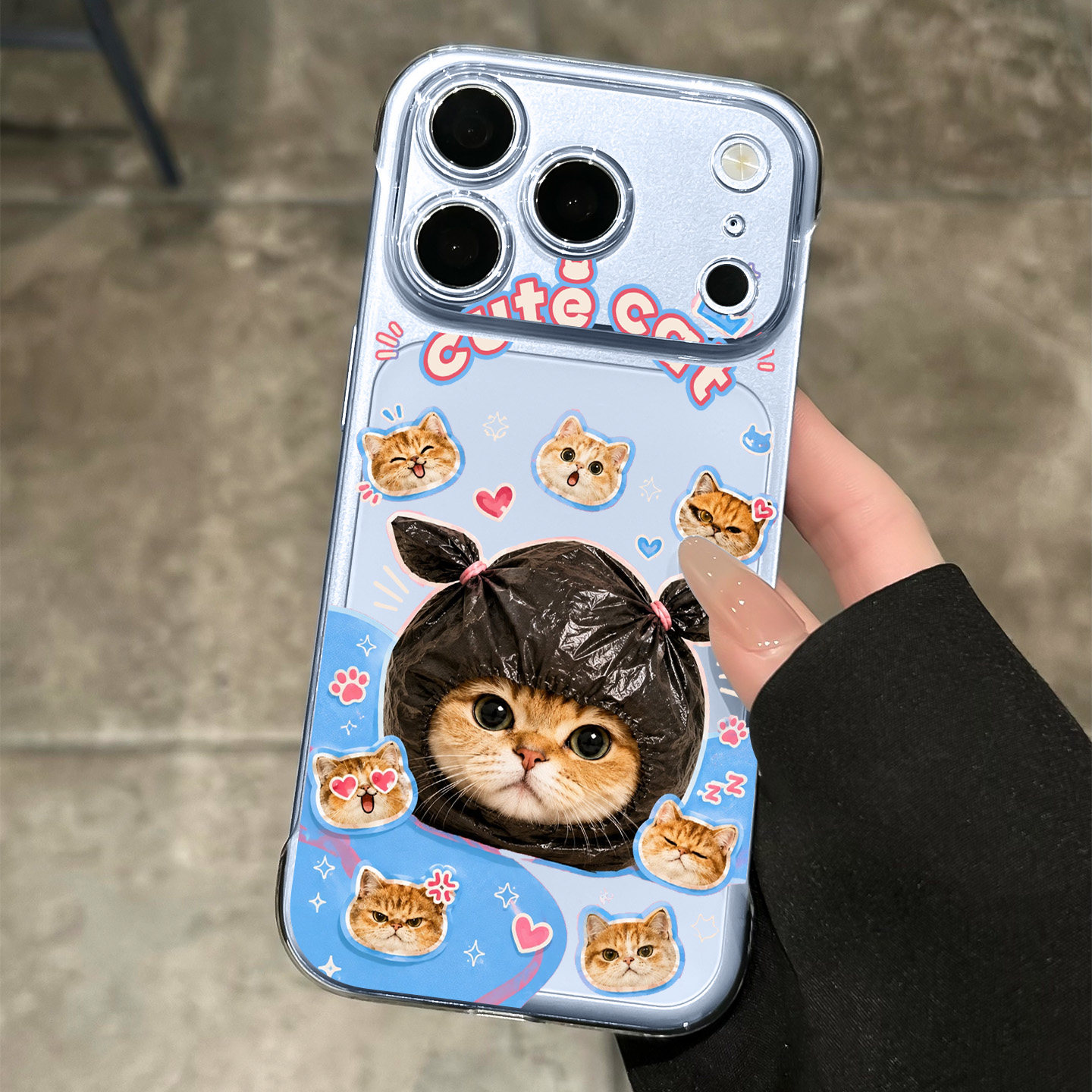 适用苹果18promax手机壳新款极简iPhone18pro可爱猫咪18高级感17pro小众女款por全包防摔pm超薄透明ip保护套