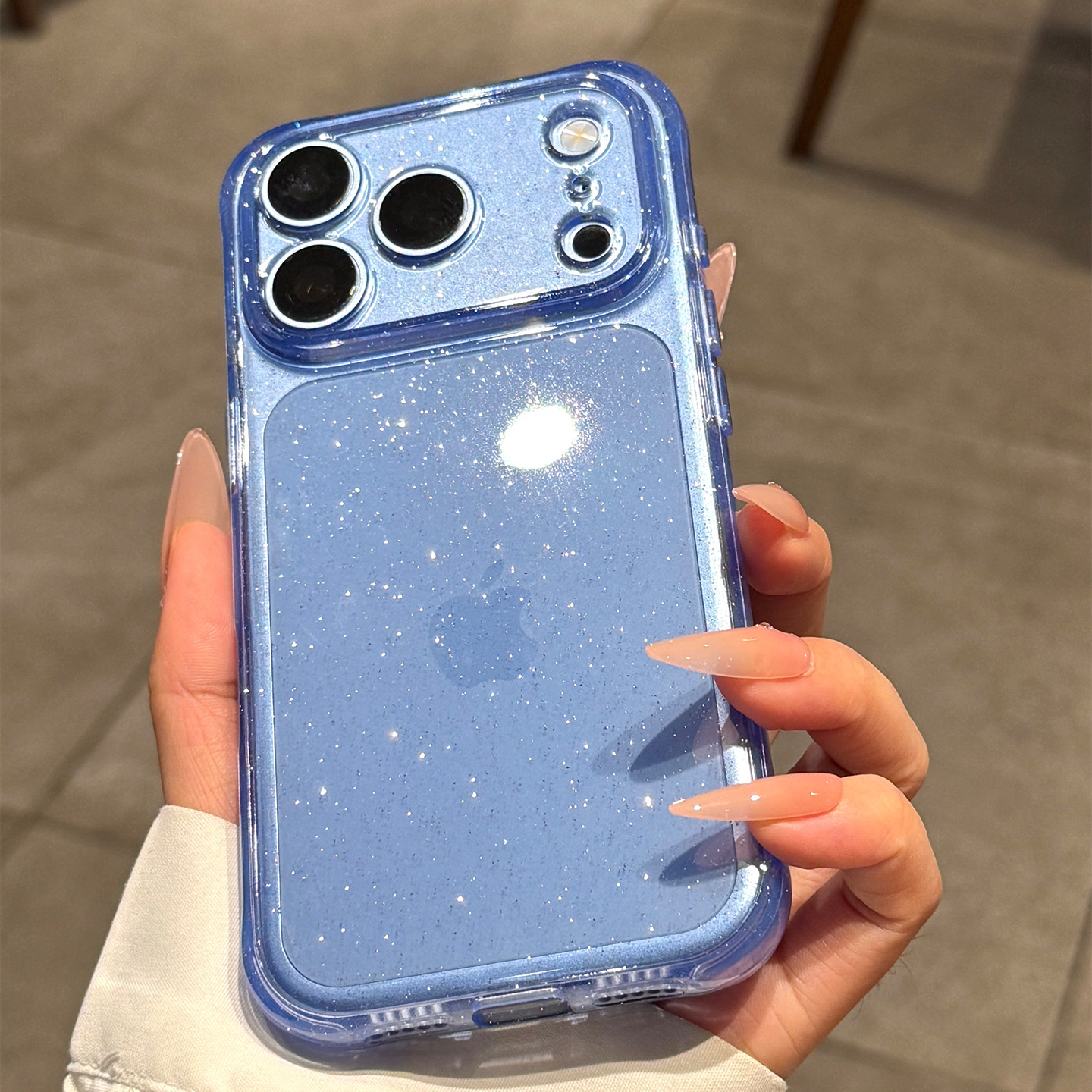 适用苹果18promax手机壳新款iphone18pro全包防摔18闪粉高级感17pro小众保护套16硅胶15透明pm蓝色爆火ip女款