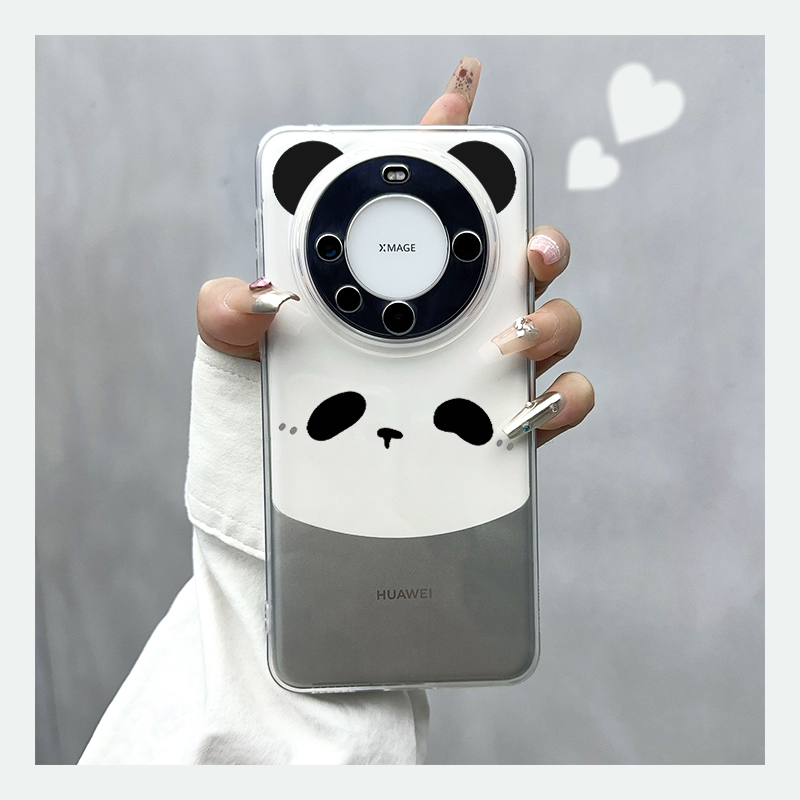 适用于华为mate60pro透明熊猫壳