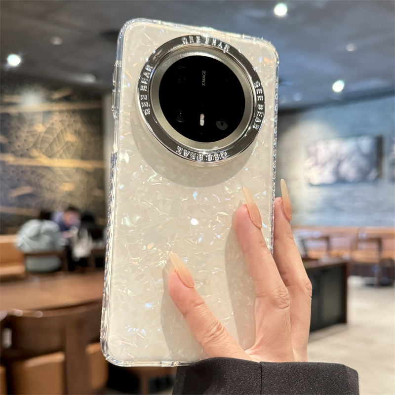 适用mate70pro彩色贝壳纹手机壳
