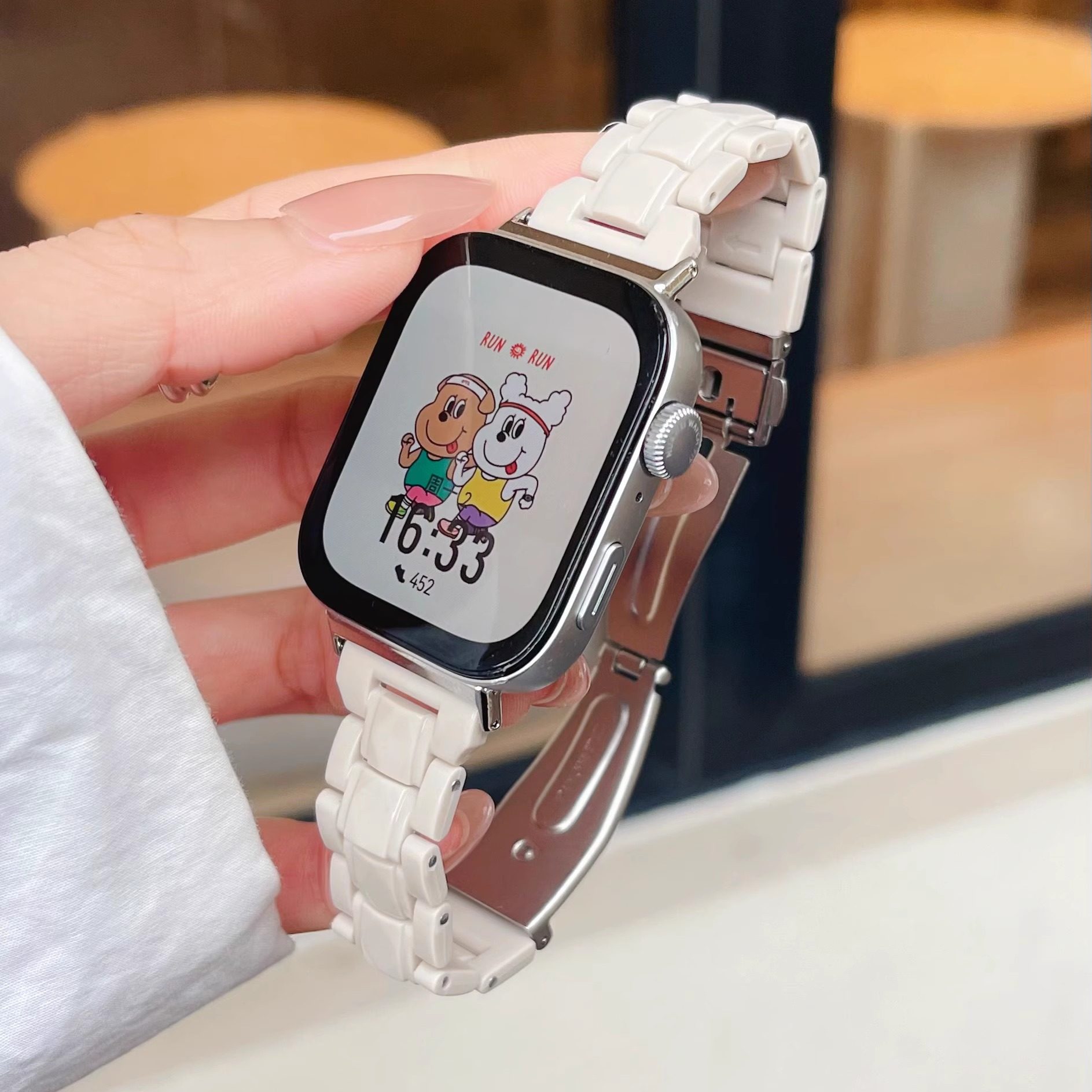 适用watchfit3表带智能fit4腕带新款小蛮腰三株树脂表带