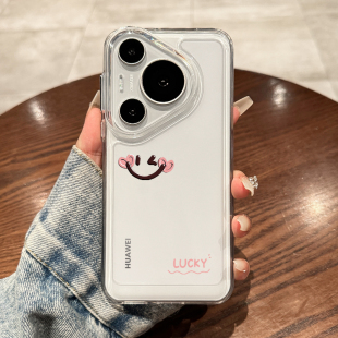 小众pura保护壳 por 圣铂适用华为Pura70手机壳新款 luck笑脸pura70pro透明套p70系列p60高级感p50全包p40新品