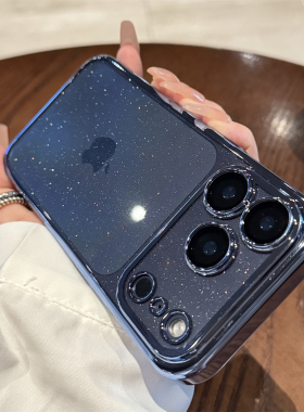 适用苹果17promax手机壳新款iPhone17高级感闪粉17pro自带镜头膜16男女款15全包防摔14透明13的超薄pm好看air