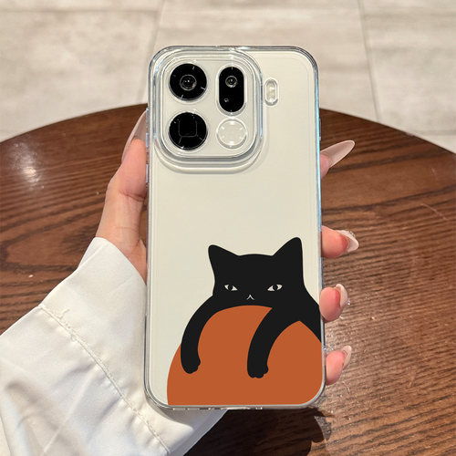 适用于oppofindx9pro手机壳新款findx8高级感findx9外壳x8全包x9防摔透明可爱猫猫硅胶男女超火oppo卡通时尚