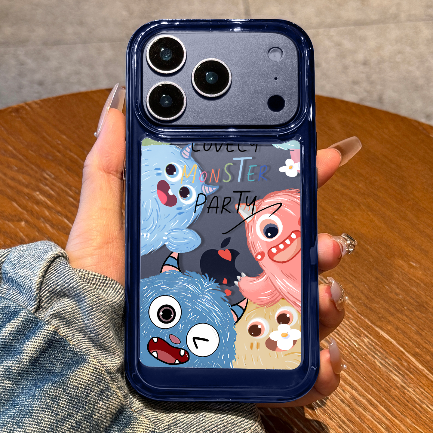 适用苹果17promax卡通怪兽手机壳