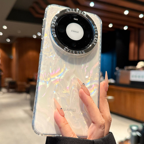 适用华为mate80梦幻磨砂贝母纹