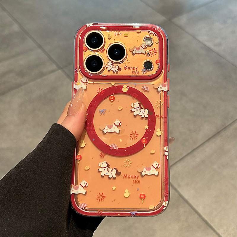 适用苹果17promax手机壳新款iPhone17高级感17pro二合一红边烟花小马16磁吸保护套15全包防摔14透明ip女超火,3C数码配件,手机保护套/壳,淘宝优惠券,粉丝福利购,淘宝优惠卷