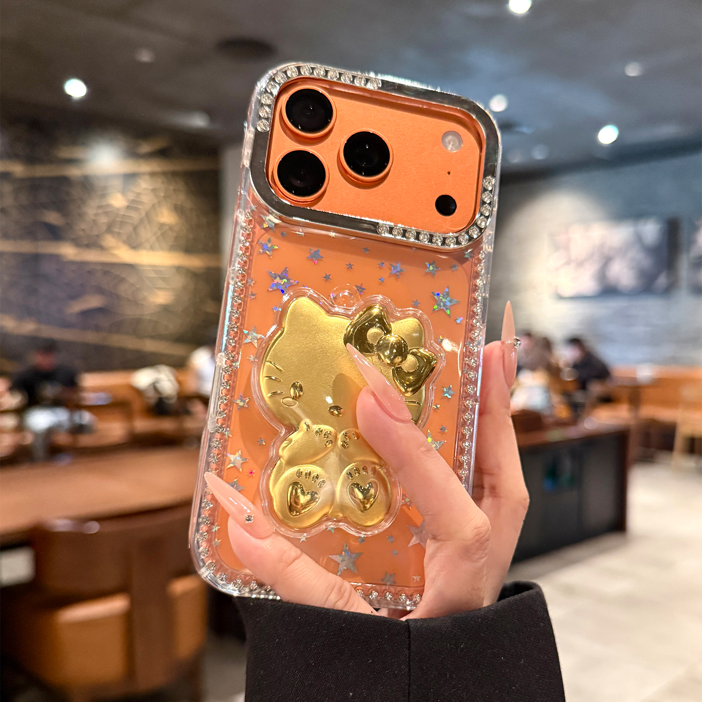 适用苹果17promax钻石星星kt猫