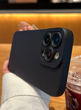适用新款苹果15promax的硅胶手机壳高级感iPhone14pro镜头全包plus防摔13pm软壳12por女款11男士14prom超火套