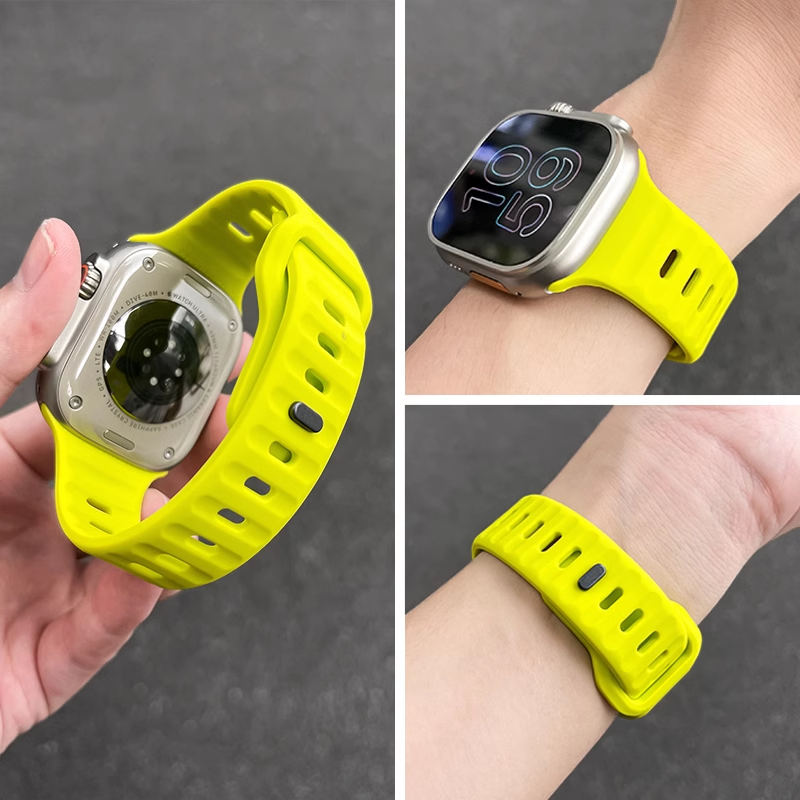 iWatchUltra按扣式运动硅胶表带