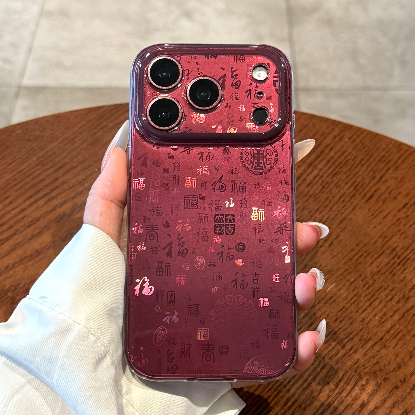 适用苹果18promax手机壳新款iphone18渐变酒红色百福18pro高级感17全包防摔17promax小众17pro硅胶pm女款超火