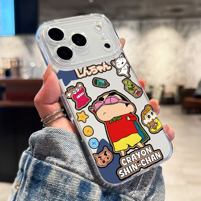 适用于苹果17promax手机壳新款iPhone17个性16pro全包15pm蜡笔小新14透明13硅胶12个性pro高级感卡通ip男女软