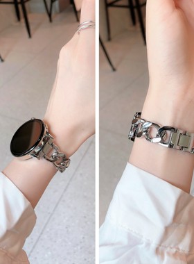 适用华为gt3表带新款GT4智能手表金属gt5/6单排链watch5/4pro手表带watch3pro女款gt2高级41mm男gs夏季46透气