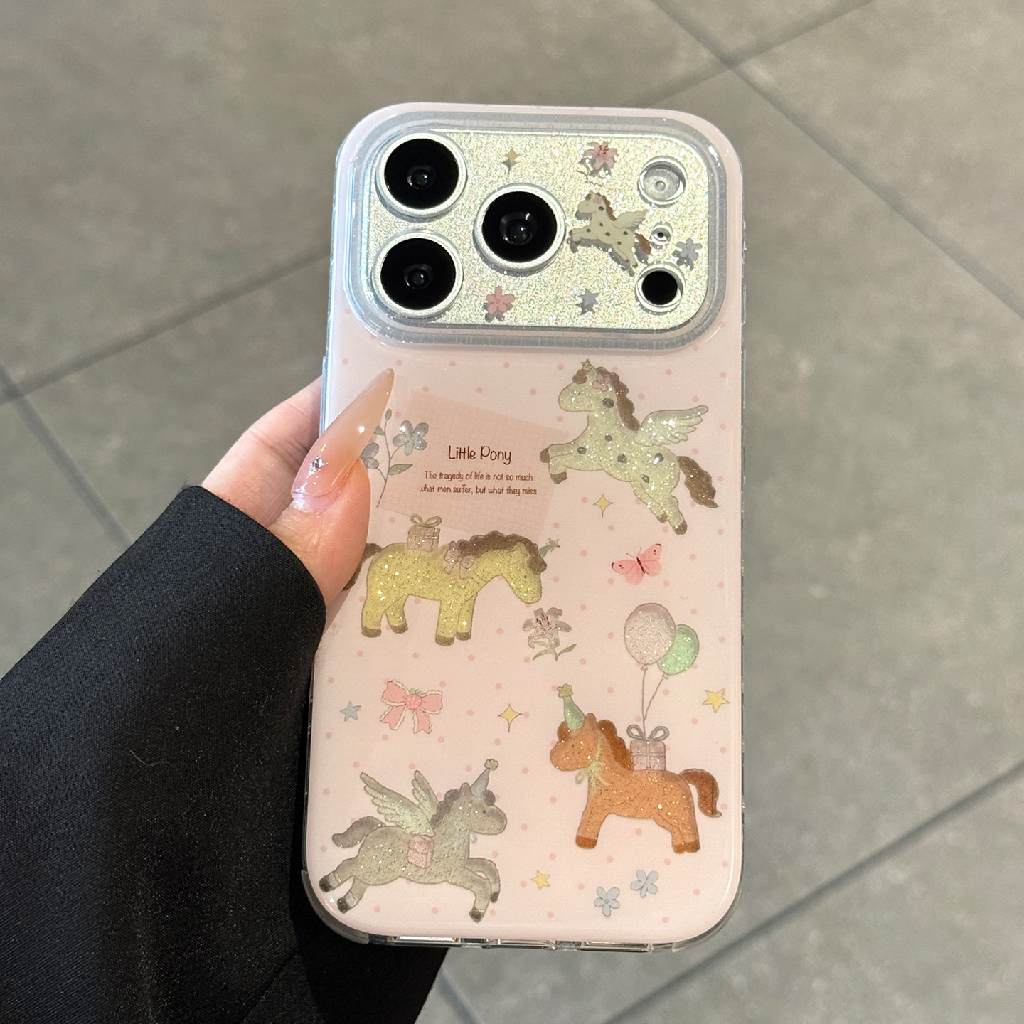 适用苹果17promax手机壳闪粉小马iPhone17新款17pro全包镜头防摔16女款15的好看14pro高级感小众pm保护套硅胶,3C数码配件,手机保护套/壳,淘宝优惠券,粉丝福利购,淘宝优惠卷