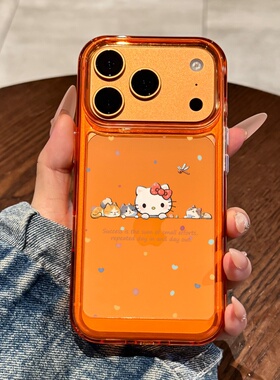 适用苹果17promax手机壳新款波点hellokitty猫iphone17高级感17pro透明16全包15防摔14可爱13小众12女款11套