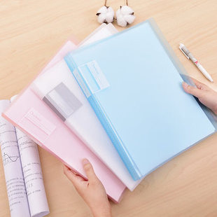 得力72457 60页多页试卷整理夹孕检资料夹琴谱 72555透明资料册20