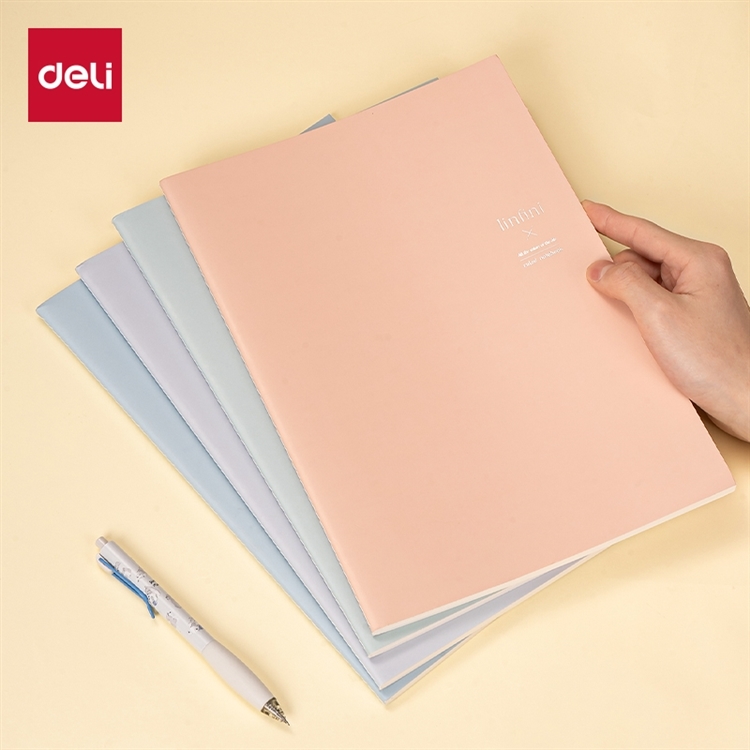 横线本得力软面抄缝线本A4