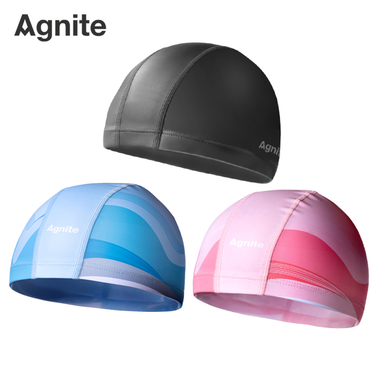 安格耐特FL303防水PU涂层布质泳帽轻薄透气亲肤高弹速干三片成型