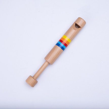 儿童木制口哨玩具 彩色木拉笛玩具滑哨 幼儿园奥尔夫打击乐器Orff