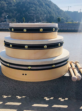 奥尔夫打击乐器 专业款羊皮手鼓 Orff加厚木制鼓圈 儿童音乐玩具