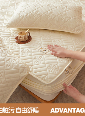 A类四季夹棉床笠罩单件2025全包加厚床罩席梦思床垫保护罩床单套