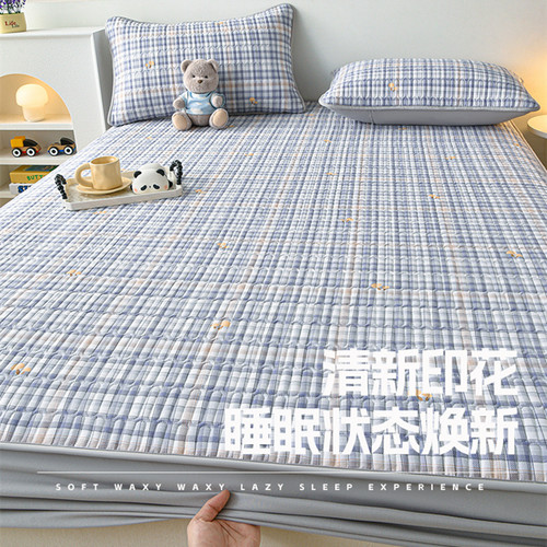 全棉卡通四季通用床笠夹棉床罩防滑纯棉席梦思床垫保护罩床单套
