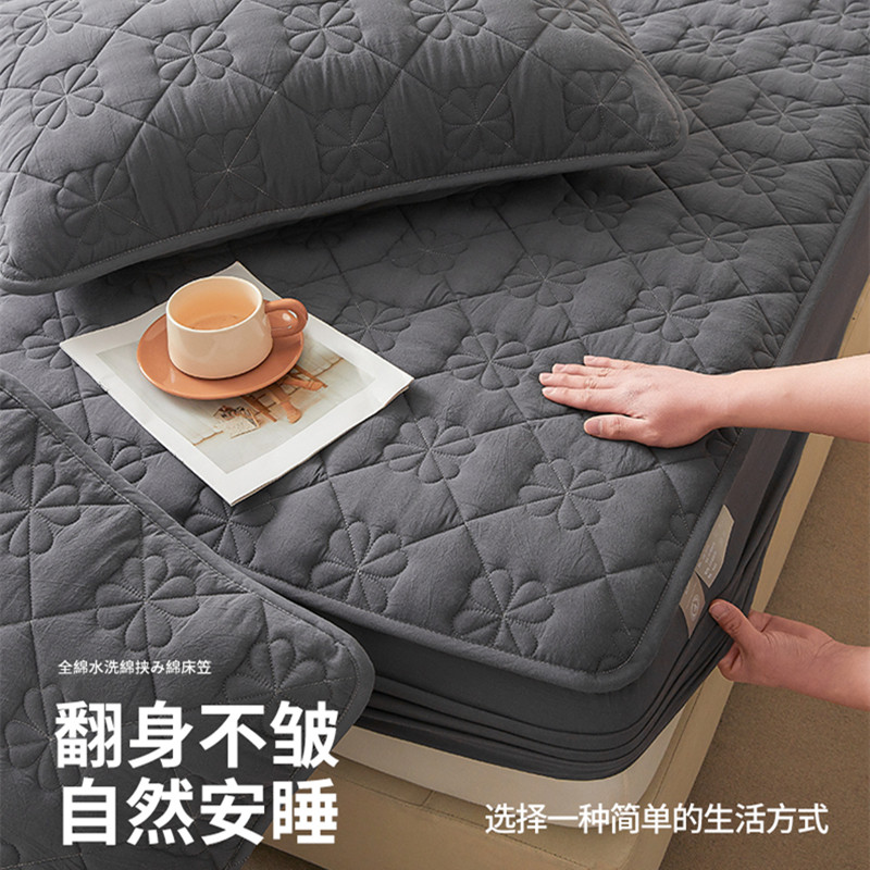 A类四季加厚夹棉床罩全包床套纯棉床笠席梦思全棉床垫保护罩垫子,床上用品,床笠,淘宝优惠券,粉丝福利购,淘宝优惠卷