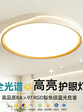 全光谱护眼卧室灯2026年新款客厅灯现代简约LED吸顶灯房间主卧灯