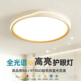 全光谱护眼卧室灯2026年新款客厅灯现代简约LED吸顶灯房间主卧灯