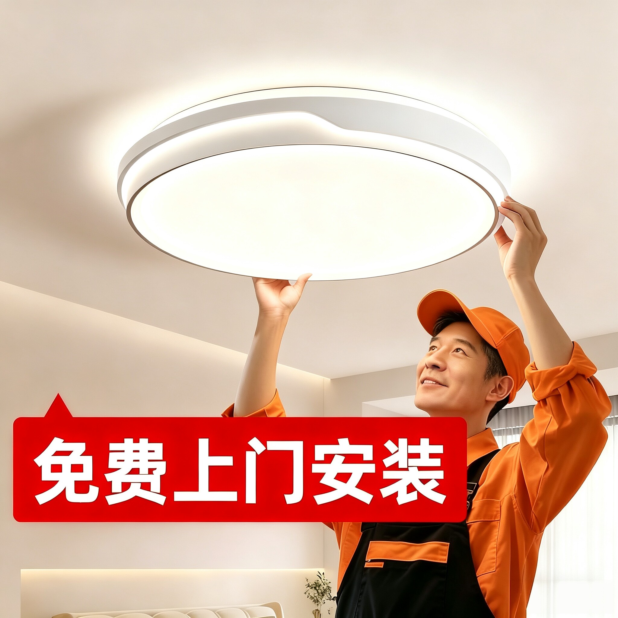 免费安装服务，全光谱护眼吸顶灯图片