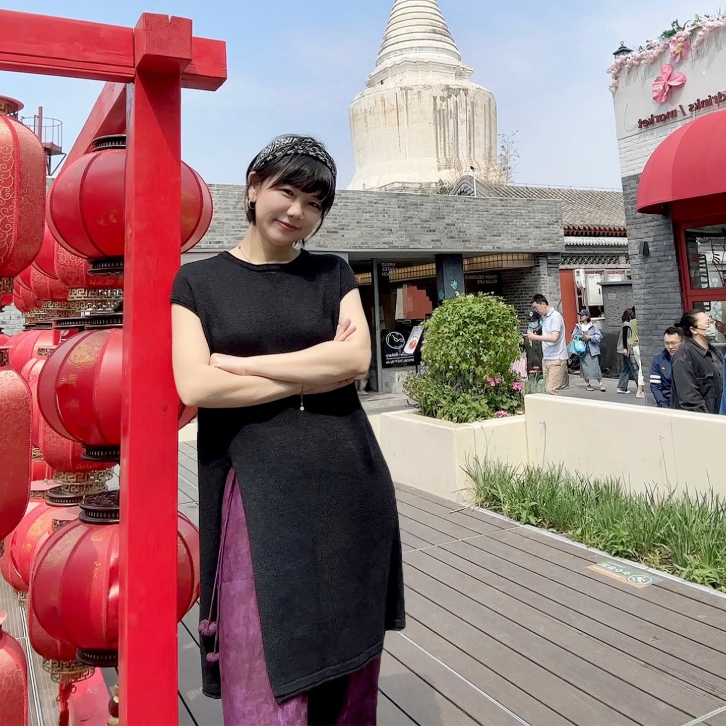 糖皮出品 云端 日本和纸纱 单侧开衩 黑色中长款套头针织衫