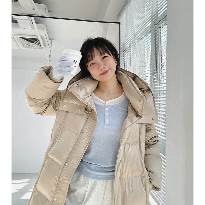 糖皮出品 无忧一身轻 软软绵绵 零压型 冬季保暖连帽被子鹅绒服