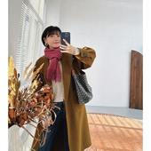 糖皮出品 羊绒羊毛手工双面大衣 冬季 乘风破浪 黑色焦糖色灯笼袖