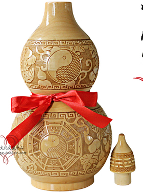 雕刻文王桃木镇宅复古客厅摆件