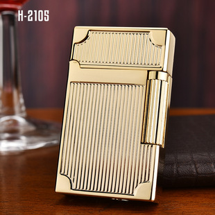 得瑞2105朗声钢音打火机充气砂轮明火侧打高端礼品火机厂家