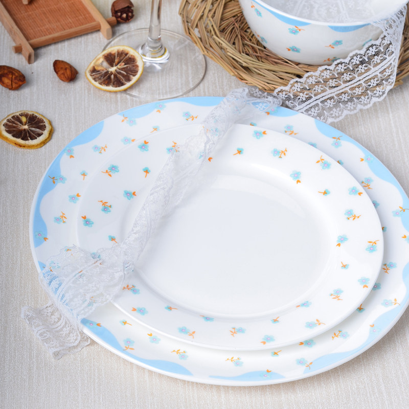 清新田园单品 瓷器碗碟餐具套装韩式陶瓷餐具套碗套盘diy自由搭配