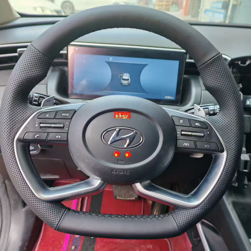 适用21-23款现代途胜L伊兰特方向盘套索纳塔十库斯途把套手缝专用