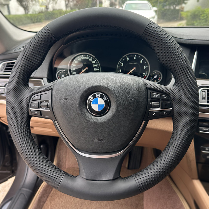 适用于宝马5系7系520li 523 525 528530手缝方向盘套把套专用手缝