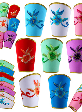 护腕戏曲表演女将军武生武旦百搭绣花扣服手腕古装用品配件