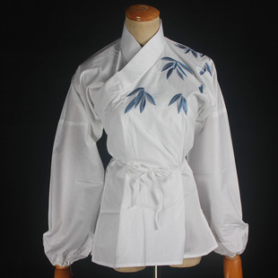 绣花全棉水衣小衣戏曲服装越剧昆曲黄梅戏小生打底上衣内衣免搭领