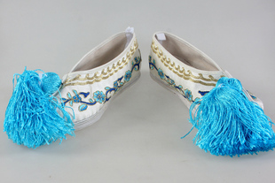 千层底平底小梅花绣花鞋古装演出小旦花旦戏曲青衣古风传统彩鞋