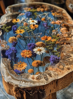 环氧树脂河流桌茶几创意个性小户型客厅家用简约现代轻奢桌子084a