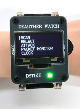 WiFi攻防防蹭工具Deauther Watch X手表便携安全测试开发编程学习