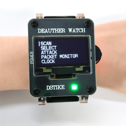 WiFi攻防防蹭工具Deauther Watch X手表便携安全测试开发编程学习