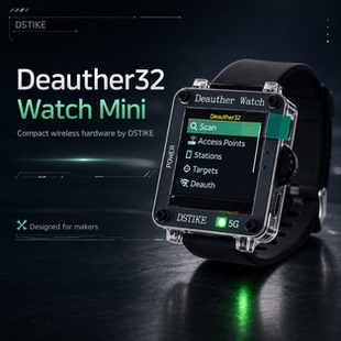 Deauther32 Watch MINI- 5G极客手表 WiFi网络安全测试工具