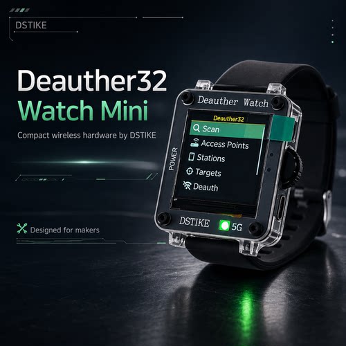 Deauther5G极客WiFi测试手表