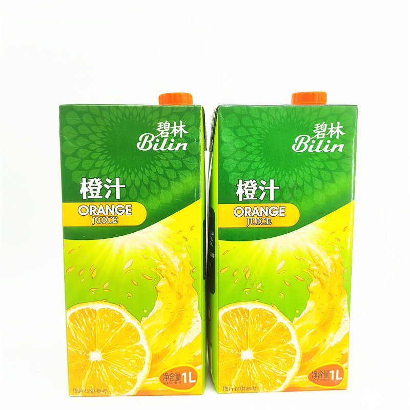 碧林100%含量橙汁1升2大瓶 西柚苹果金桔多口味纯果汁饮料家庭装
