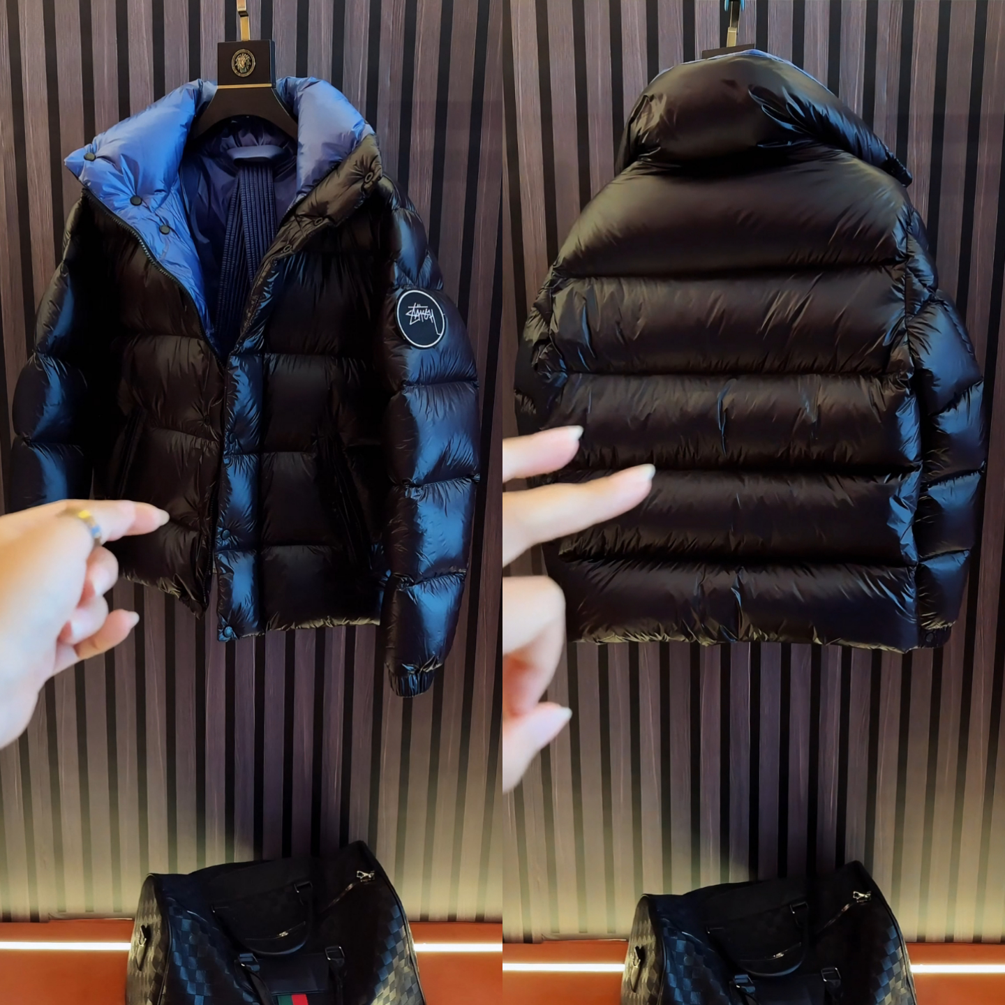 冬季韩版高级感百搭休闲风立领棉服男士保暖时尚潮牌拼色夹克外套